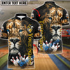 BlueJose Bowling And Pins God Jesus Lion Customized Name, Team Name 3D Shirt