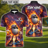 BlueJose Blazing Beer Golfer Polo Shirt Customized Name, Team Name 3D Shirts (4 Colors)