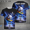 BlueJose Savage Wolf Disc Golf Shirt Personalized Name, Team Name 3D Shirt (4 Colors)
