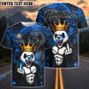 BlueJose Darts Panda King Savage Mood Customized Name, Team Name 3D Shirt (4 Colors)