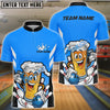BlueJose Bowling And Pins Beer Cheers and Strikes Cartoon Design Customized Name 3D Shirt (4 Colors)