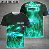 BlueJose Flame Strike Disc Golf Shirt Personalized Name, Team Name 3D Shirt (4 Colors)