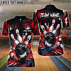 BlueJose Bowling And Pins Cool Gangster Strike Customized Name, Team Name 3D Shirt (6 Colors)