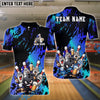 BlueJose Bowling And Pins Angry Ball Beer Party Customized Name, Team Name 3D Shirt (4 Colors)