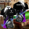 BlueJose Golf Water Splash Art Customized Name, Team Name 3D Shirts (4 Colors)