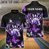 BlueJose  Bowling And Pins Butterfly Wings Art Customized Name, Team Name 3D Shirt (4 Colors)