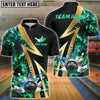 BlueJose Bowling And Pins Flame Smoke Customized Name 3D Shirt ( 6 Colors)