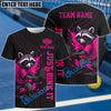 BlueJose Pickleball Just Dink It Raccoon Halloween Customized Name & Team Name 3D Shirts