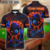 BlueJose Billiards 8 Ball Pool Neon Fire Personalized Name Shirt (4 Colors)