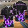 BlueJose Bowling And Pins Dotted Golden Crown King Multicolor Options Personalized Name, Team Name 3D Shirt (4 Colors)