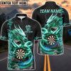 BlueJose Darts Dragon Golden Attire Personalized Name, Team Name Shirt (4 Colors)