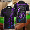 BlueJose Billiards Ball 8 Flame Lightning Dragon Personalized Name Shirt (4 Colors)