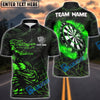 BlueJose Darts Crocodile Fire Pattern Personalized Name, Team Name Shirt (4 Colors)