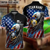 BlueJose Billiards Ball 8&9 Eagle Flag Of US Pattern Personalized Name, Team Name Unisex Shirt