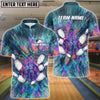 BlueJose Bowling And Pins Magic Art Customized Name 3D Shirt (4 Colors)