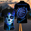 BlueJose Darts Sugar Skull Girl Personalized Name, Team Name Shirt (4 Colors)