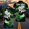 BlueJose Darts Bloody Wolf Old Dartboard Multicolor Options Personalized Name Shirt (4 Colors)