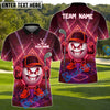 BlueJose Neon Swing Golf Polo Customized Name, Team Name 3D Shirts (4 Colors)