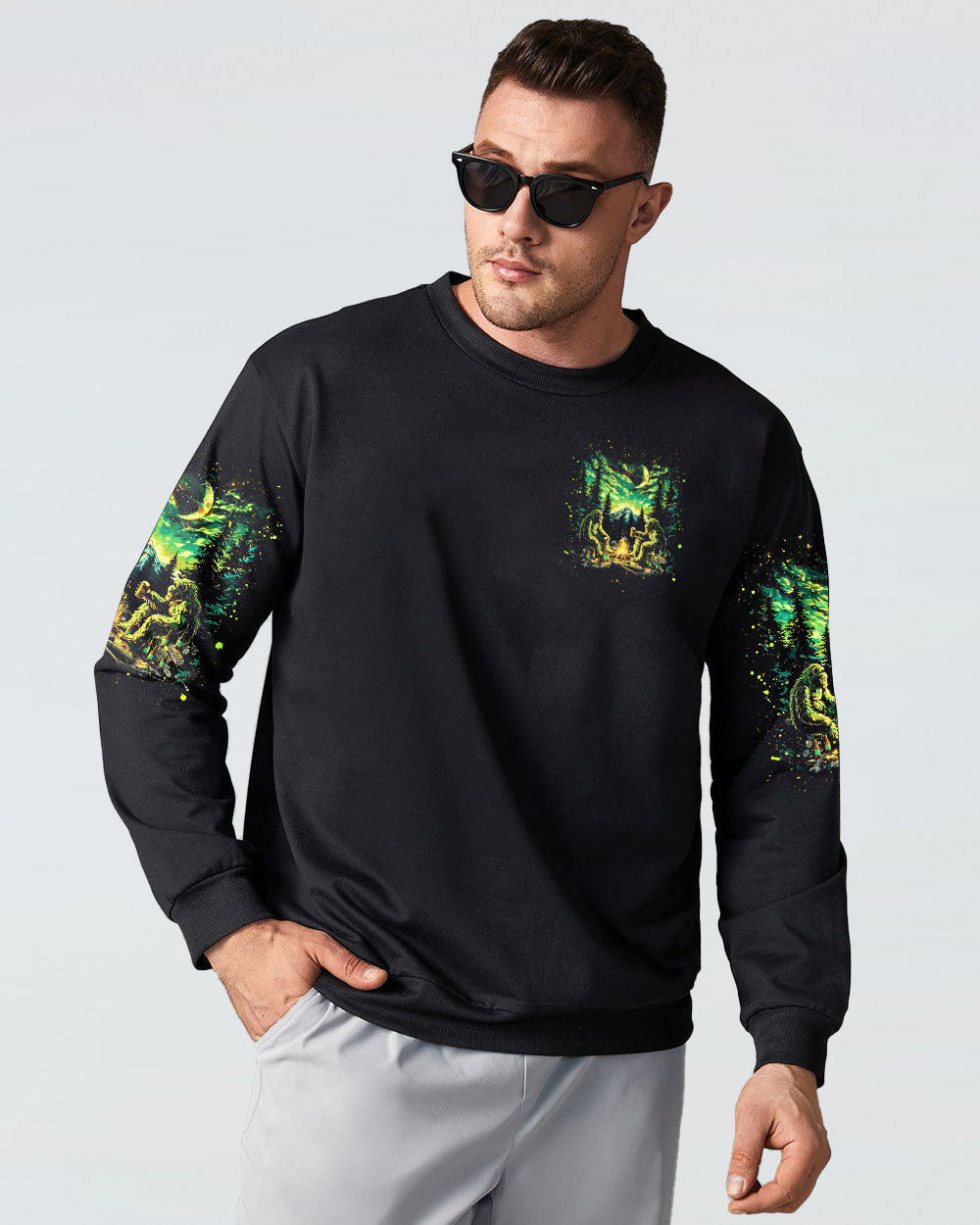 MAKING MEMORIES ONE CAMPFIRE AT A TIME BIGFOOT ALL OVER PRINT - TLNZ1612241