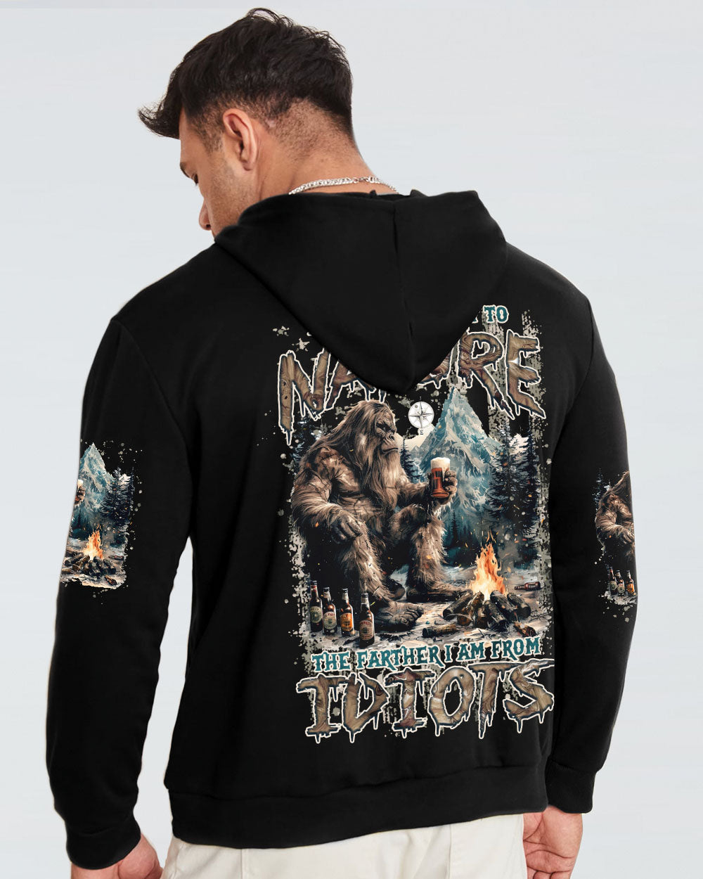 THE CLOSER I GET TO NATURE BIGFOOT ALL OVER PRINT - TLNZ0308241