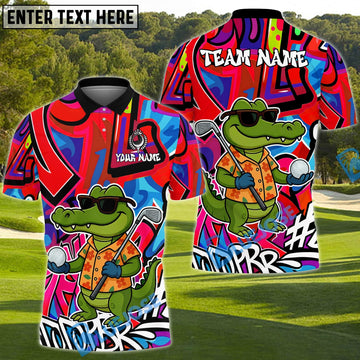 BlueJose Urban Bunny Golfer Shirt Golf Polo Customized Name, Team Name 3D Shirts (4 Colors)