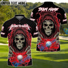 BlueJose Born to Golf Reaper Polo Shirt, Customized Name & Team Name 3D Shirts (4 Colors)