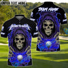 BlueJose Born to Golf Reaper Polo Shirt, Customized Name & Team Name 3D Shirts (4 Colors)