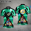 BlueJose Billiards 8 Ball & 9 Ball Metal In My Veins Personalized Name, Team Name Shirt (4 Colors)