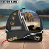 BlueJose Hunting White Line Grey Pattern Multicolor Personalized Name Cap