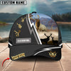 BlueJose Hunting White Line Grey Pattern Multicolor Personalized Name Cap