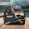 BlueJose Hunting White Line Grey Pattern Multicolor Personalized Name Cap