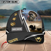 BlueJose Hunting White Line Grey Pattern Multicolor Personalized Name Cap