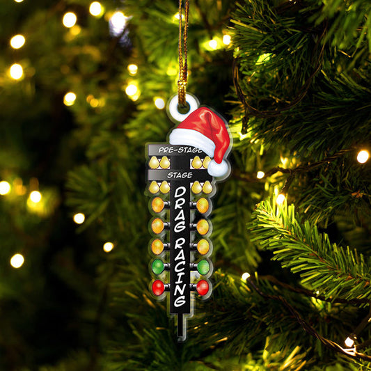 Bluejose Drag Racing Tree Christmas Ornament