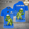 BlueJose Golf Funny Alligator Polka Dot Cartoon Personalized Name, Team Name 3D Shirt (4 Colors)