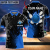BlueJose Personalized Name Paint Fire Bowling And Pins Multicolor 3D Shirt
