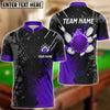BlueJose Personalized Name Paint Fire Bowling And Pins Multicolor 3D Shirt