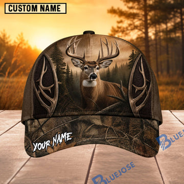 BlueJose Deer Hunting Forest Personalized 3D Cap