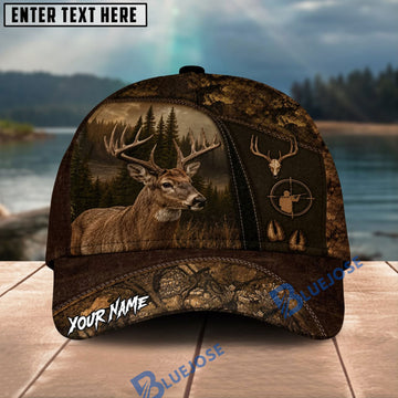 BlueJose Hunting Leather Patch Personalized 3D Cap (12 animals)
