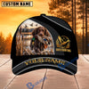 BlueJose Dog Hunting And Duck Golden Sunset Wetland Scene Multiple Options Personalized Name 3D Cap (8 Dog Breeds)