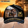 BlueJose Dog Hunting And Duck Golden Sunset Wetland Scene Multiple Options Personalized Name 3D Cap (8 Dog Breeds)