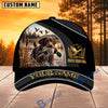 BlueJose Dog Hunting And Duck Golden Sunset Wetland Scene Multiple Options Personalized Name 3D Cap (8 Dog Breeds)