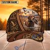 BlueJose Dog Hunting And Duck Rustic Woodgrain Marshland Scene Personalized Name 3D Cap (8 Dog Breeds)