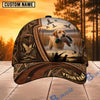 BlueJose Dog Hunting And Duck Rustic Woodgrain Marshland Scene Personalized Name 3D Cap (8 Dog Breeds)