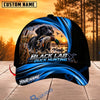 BlueJose Dog Hunting And Duck Blue Wave Sunset Marsh Scene Personalized Name 3D Cap (8 Dog Breeds)