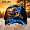 BlueJose Dog Hunting And Duck Blue Wave Sunset Marsh Scene Personalized Name 3D Cap (8 Dog Breeds)