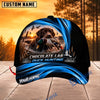 BlueJose Dog Hunting And Duck Blue Wave Sunset Marsh Scene Personalized Name 3D Cap (8 Dog Breeds)