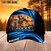 BlueJose Dog Hunting And Duck Blue Wave Sunset Marsh Scene Personalized Name 3D Cap (8 Dog Breeds)