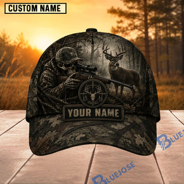 BlueJose Hunting Skull Sniper Forest Personalized 3D Cap (9 animals)