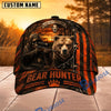 BlueJose Hunting Orange Black Hunter Personalized 3D Cap