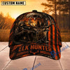 BlueJose Hunting Orange Black Hunter Personalized 3D Cap